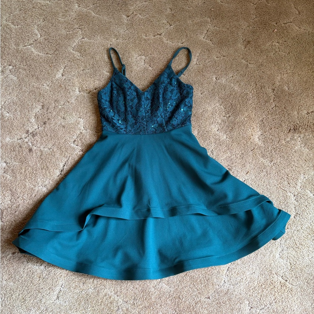 Speechless Teal Mini Dress